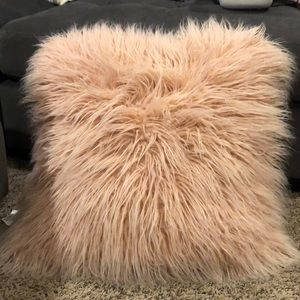 Pink fluffy pillow